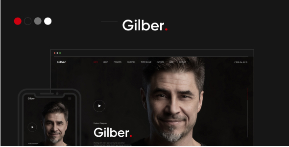 Gilber – Personal CV/Resume WordPress Theme