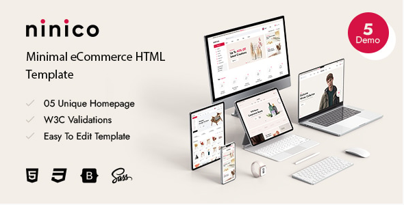 Ninico – Minimal eCommerce HTML5 Template